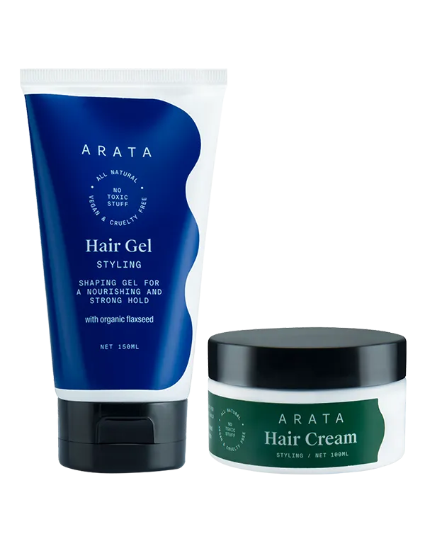 Arata Moisture-Seal Anti-Frizz Hair Styling Combo