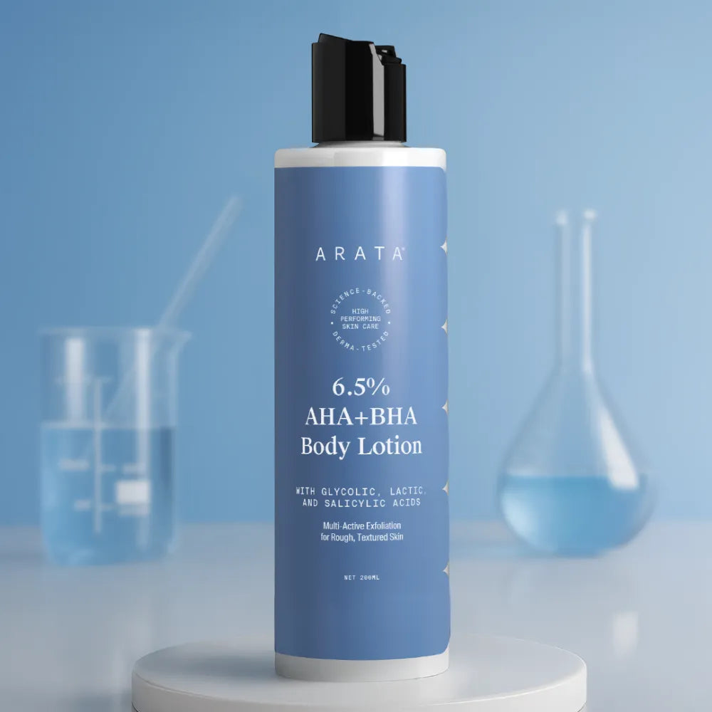 6.5%  AHA BHA Body Lotion for Rough and Textured Skin | Provides Gentle Exfoliation and Long-Lasting Hydration | 200 ml