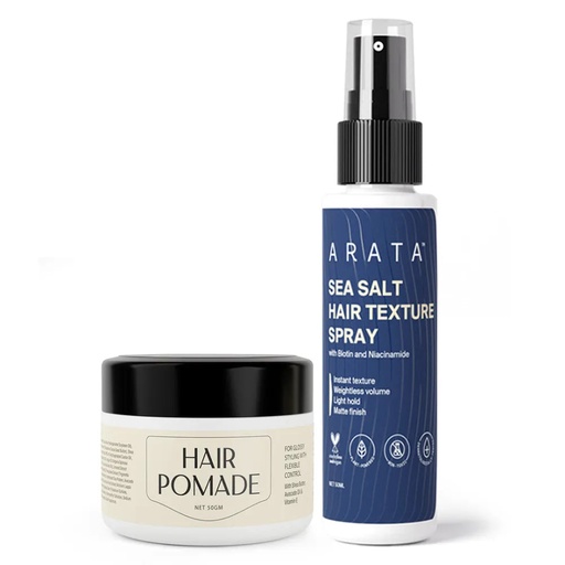 [ACHS01] Pro Grooming Set | Sea Salt Hair Texture Spray 50ml + Hair Pomade 50g