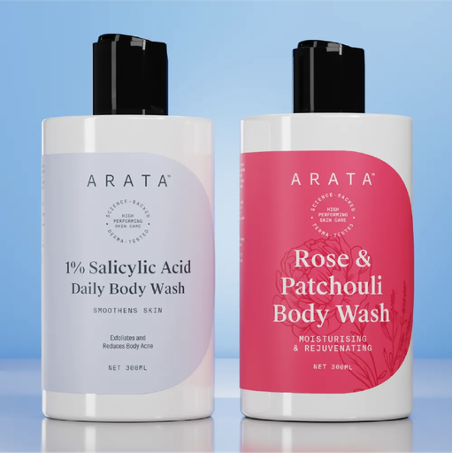 [ART101] Exfoliating & Moisturising Body Wash Value Pack with 1% Salicylic Acid | Removes Bacne | 24-Hr Moisture | Long Lasting Fragrance | 600 ML (Pack of 2)