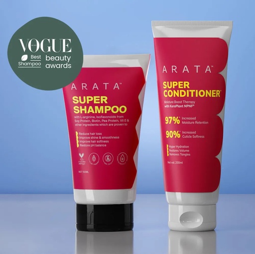 [ANSC02] Super Moisture Duo with Biotin & Vegan Keratin for Dry & Damaged Hair - Travel Pack - Super Shampooª (150ml) + Super Conditionerª (200ml)