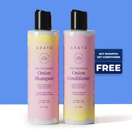 [ANCB97] Hair Fall Defense Onion Shampoo for Root Strengthening- 200ml | Free Onion Conditioner- 200ml