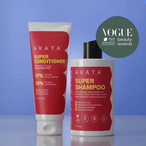 [ANSC05] Super Moisture Duo with Biotin & Vegan Keratin for Dry & Damaged Hair - Super Shampoo™ (300ml) + Super Conditioner™ (200ml)