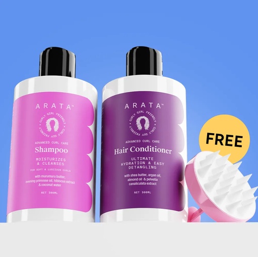 [ACR001] Arata Curl Wash Combo - Gentle Shampoo and Hydrating Conditioner