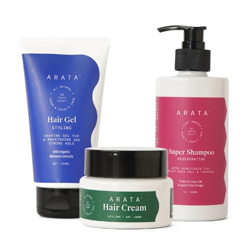 [ANSSC1] Super Styling Combo | Super Shampoo 300ml + Hair Gel 150ml + Hair Cream 100ml