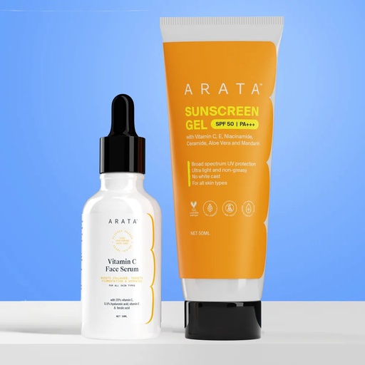 [ARATA106] Vitamin C Serum + Sunscreen Combo