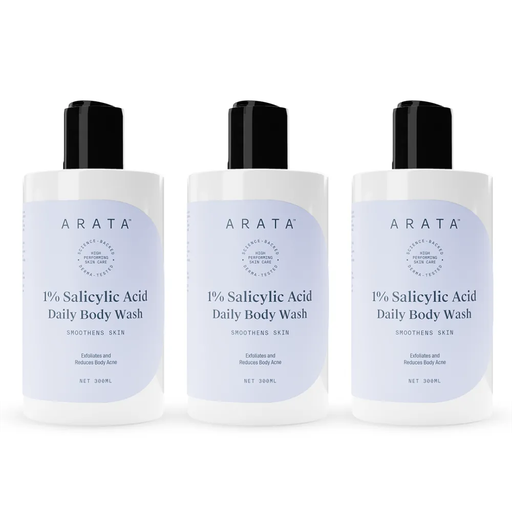 [Arata102] 1% Salicylic Acid Daily Body Wash 300 ml (Pack of 3)