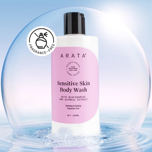 [ABWSK] Sensitive Skin Body Wash with Niacinamide | Gently Cleanses | Reduces Irritation & Inflammation | Smooth & Hydrated Skin | Repairs Skin Barrier | 300 ML